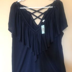 torrid Tops - NWT Torrid Navy blue shirt torrid Tops - NWT Torrid Navy blue shirt